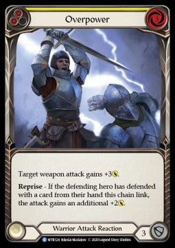 Overpower (Yellow) (Rainbow Foil) - Welcome to Rathe - Unlimited (Rare) [WTR-U-WTR124]