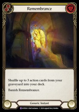 Remembrance (Rainbow Foil) - Welcome to Rathe - Unlimited (Super Rare) [WTR-U-WTR163]