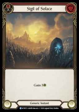 Sigil of Solace (Red) (Rainbow Foil) - Welcome to Rathe - Unlimited (Rare) [WTR-U-WTR173]