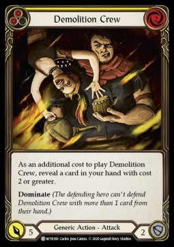 Demolition Crew (Yellow) (Rainbow Foil) - Welcome to Rathe - Unlimited (Common) [WTR-U-WTR180]