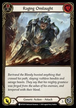 Raging Onslaught (Red) (Rainbow Foil) - Welcome to Rathe - Unlimited (Common) [WTR-U-WTR188]