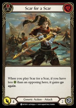 Scar for a Scar (Red) (Rainbow Foil) - Welcome to Rathe - Unlimited (Common) [WTR-U-WTR191]