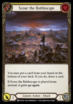 Scour the Battlescape (Yellow) (Rainbow Foil) - Welcome to Rathe - Unlimited (Common) [WTR-U-WTR195]
