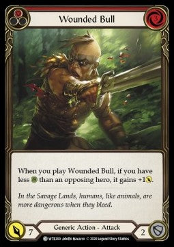 Wounded Bull (Red) (Rainbow Foil) - Welcome to Rathe - Unlimited (Common) [WTR-U-WTR200]