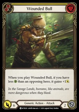 Wounded Bull (Yellow) (Rainbow Foil) - Welcome to Rathe - Unlimited (Common) [WTR-U-WTR201]