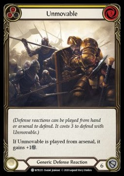Unmovable (Yellow) (Rainbow Foil) - Welcome to Rathe - Unlimited (Common) [WTR-U-WTR213]
