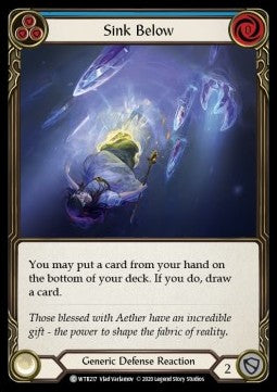 Sink Below (Blue) (Rainbow Foil) - Welcome to Rathe - Unlimited (Common) [WTR-U-WTR217]