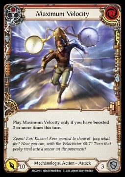 Maximum Velocity (Rainbow Foil) - Arcane Rising - First (Super Rare) [ARC-F-ARC008-S]