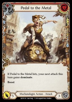 Pedal to the Metal (Red) (Rainbow Foil) - Arcane Rising - First (Rare) [ARC-F-ARC011-R]