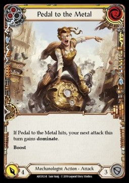 Pedal to the Metal (Yellow) (Rainbow Foil) - Arcane Rising - First (Rare) [ARC-F-ARC012-R]