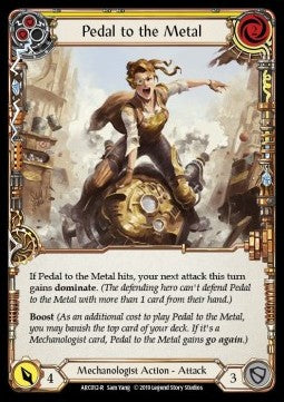 Pedal to the Metal (Yellow) (Normal) - Arcane Rising - First (Rare) [ARC-F-ARC012-R]