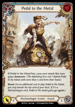 Pedal to the Metal (Blue) (Normal) - Arcane Rising - First (Rare) [ARC-F-ARC013-R]