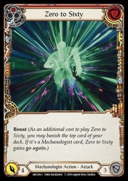 Zero to Sixty (Red) (Normal) - Arcane Rising - First (Common) [ARC-F-ARC026-C]