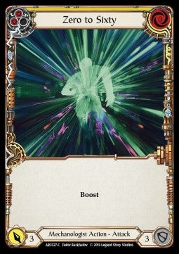 Zero to Sixty (Yellow) (Rainbow Foil) - Arcane Rising - First (Common) [ARC-F-ARC027-C]