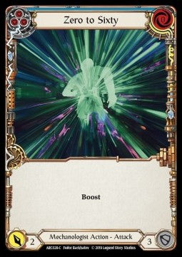Zero to Sixty (Blue) (Rainbow Foil) - Arcane Rising - First (Common) [ARC-F-ARC028-C]