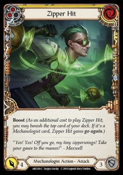 Zipper Hit (Yellow) (Normal) - Arcane Rising - First (Common) [ARC-F-ARC030-C]