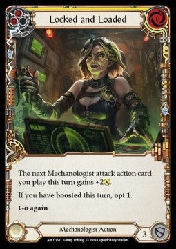 Locked and Loaded (Yellow) (Rainbow Foil) - Arcane Rising - First (Common) [ARC-F-ARC033-C]