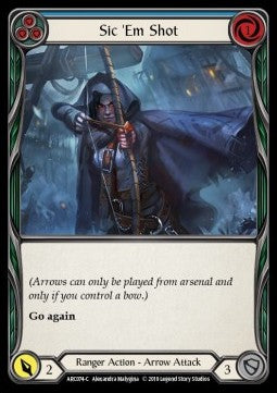 Sic 'Em Shot (Blue) (Normal) - Arcane Rising - First (Common) [ARC-F-ARC074-C]