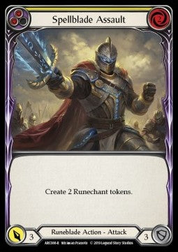 Spellblade Assault (Yellow) (Rainbow Foil) - Arcane Rising - First (Rare) [ARC-F-ARC086-R]