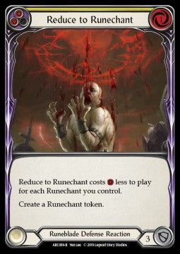 Reduce to Runechant (Yellow) (Rainbow Foil) - Arcane Rising - First (Rare) [ARC-F-ARC089-R]