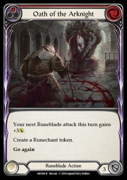 Oath of the Arknight (Red) (Rainbow Foil) - Arcane Rising - First (Rare) [ARC-F-ARC091-R]