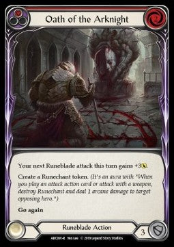 Oath of the Arknight (Red) (Normal) - Arcane Rising - First (Rare) [ARC-F-ARC091-R]