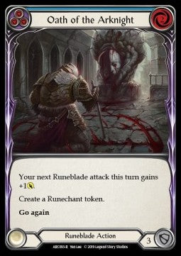 Oath of the Arknight (Blue) (Rainbow Foil) - Arcane Rising - First (Rare) [ARC-F-ARC093-R]