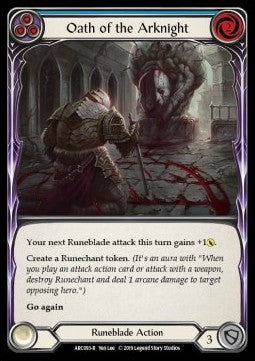Oath of the Arknight (Blue) (Normal) - Arcane Rising - First (Rare) [ARC-F-ARC093-R]