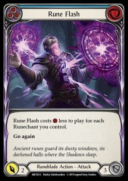 Rune Flash (Blue) (Rainbow Foil) - Arcane Rising - First (Common) [ARC-F-ARC102-C]