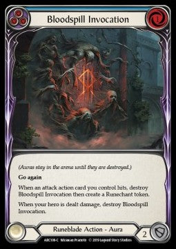 Bloodspill Invocation (Blue) (Rainbow Foil) - Arcane Rising - First (Common) [ARC-F-ARC108-C]