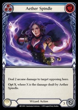 Aether Spindle (Blue) (Rainbow Foil) - Arcane Rising - First (Rare) [ARC-F-ARC128-R]