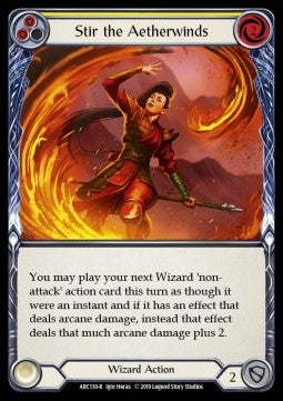 Stir the Aetherwinds (Yellow) (Rainbow Foil) - Arcane Rising - First (Rare) [ARC-F-ARC130-R]