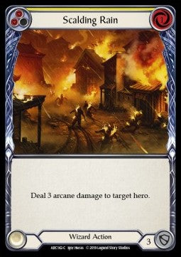 Scalding Rain (Yellow) (Rainbow Foil) - Arcane Rising - First (Common) [ARC-F-ARC142-C]