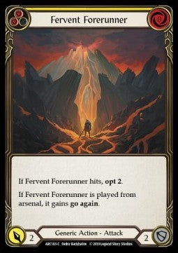 Fervent Forerunner (Yellow) (Rainbow Foil) - Arcane Rising - First (Common) [ARC-F-ARC183-C]