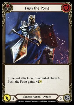 Push the Point (Red) (Rainbow Foil) - Arcane Rising - First (Common) [ARC-F-ARC188-C]