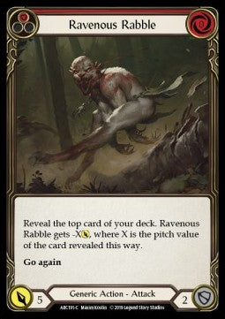 Ravenous Rabble (Red) (Rainbow Foil) - Arcane Rising - First (Common) [ARC-F-ARC191-C]