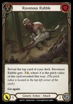 Ravenous Rabble (Red) (Normal) - Arcane Rising - First (Common) [ARC-F-ARC191-C]