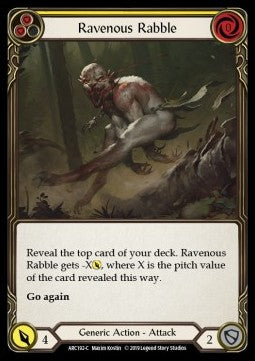 Ravenous Rabble (Yellow) (Rainbow Foil) - Arcane Rising - First (Common) [ARC-F-ARC192-C]