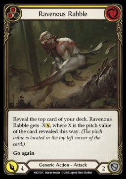 Ravenous Rabble (Yellow) (Normal) - Arcane Rising - First (Common) [ARC-F-ARC192-C]