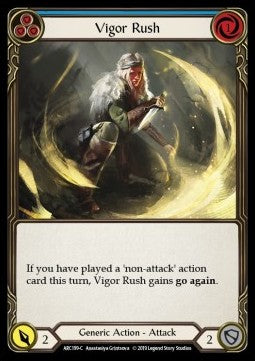 Vigor Rush (Blue) (Rainbow Foil) - Arcane Rising - First (Common) [ARC-F-ARC199-C]