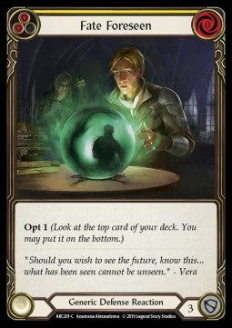 Fate Foreseen (Yellow) (Rainbow Foil) - Arcane Rising - First (Common) [ARC-F-ARC201-C]