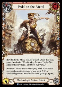 Pedal to the Metal (Red) (Rainbow Foil) - Arcane Rising - Unlimited (Rare) [ARC-U-ARC011]