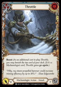 Throttle (Blue) (Rainbow Foil) - Arcane Rising - Unlimited (Common) [ARC-U-ARC025]