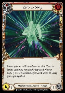 Zero to Sixty (Red) (Rainbow Foil) - Arcane Rising - Unlimited (Common) [ARC-U-ARC026]