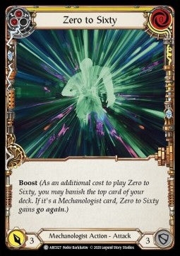 Zero to Sixty (Yellow) (Normal) - Arcane Rising - Unlimited (Common) [ARC-U-ARC027]