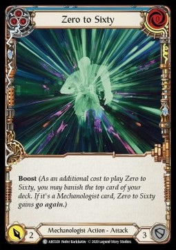 Zero to Sixty (Blue) (Rainbow Foil) - Arcane Rising - Unlimited (Common) [ARC-U-ARC028]