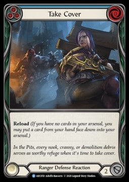 Take Cover (Blue) (Rainbow Foil) - Arcane Rising - Unlimited (Rare) [ARC-U-ARC050]