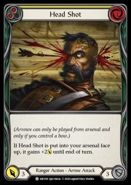 Head Shot (Yellow) (Rainbow Foil) - Arcane Rising - Unlimited (Common) [ARC-U-ARC058]