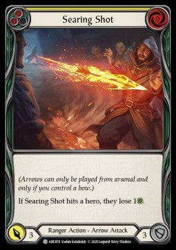 Searing Shot (Yellow) (Rainbow Foil) - Arcane Rising - Unlimited (Common) [ARC-U-ARC070]