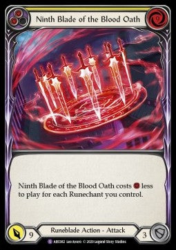 Ninth Blade of the Blood Oath (Normal) - Arcane Rising - Unlimited (Super Rare) [ARC-U-ARC082]